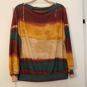 Fantastic Fawn brand rainbow blouse